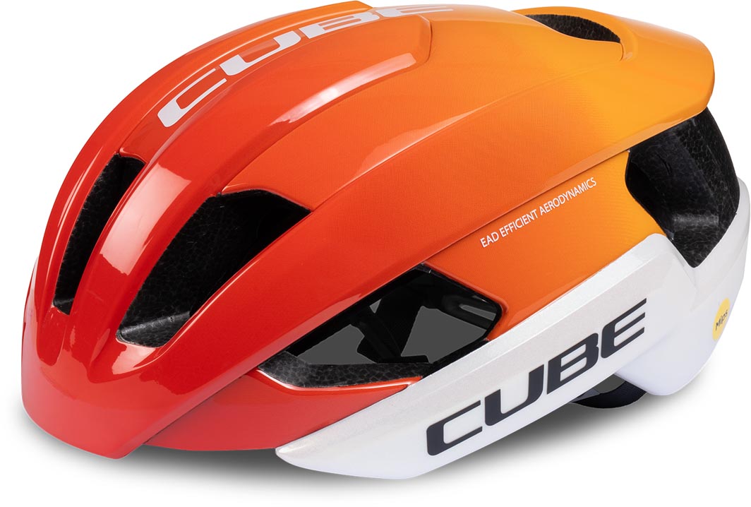 Cube Helm HERON Teamline white n orange