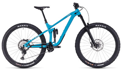 Cube Stereo ONE77 Race Fully Mountainbike in Blau.