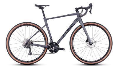 Cube Nuroad Race Gravel Bike in Grau.