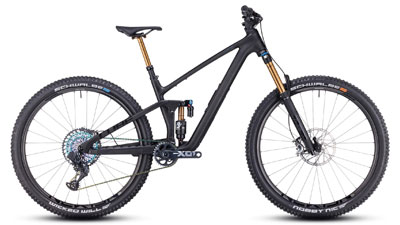 Cube Stereo ONE55 C:62 SLT Fully Mountainbike in Dunkelgrau.