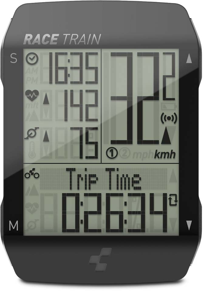 Cube Fahrradcomputer RACE TRAIN black n anthracite metallic