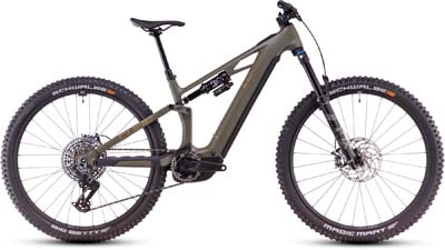 Zu sehen ist ein braunes Cube Stereo Hybrid ONE44 HPC SLX E-Bike.