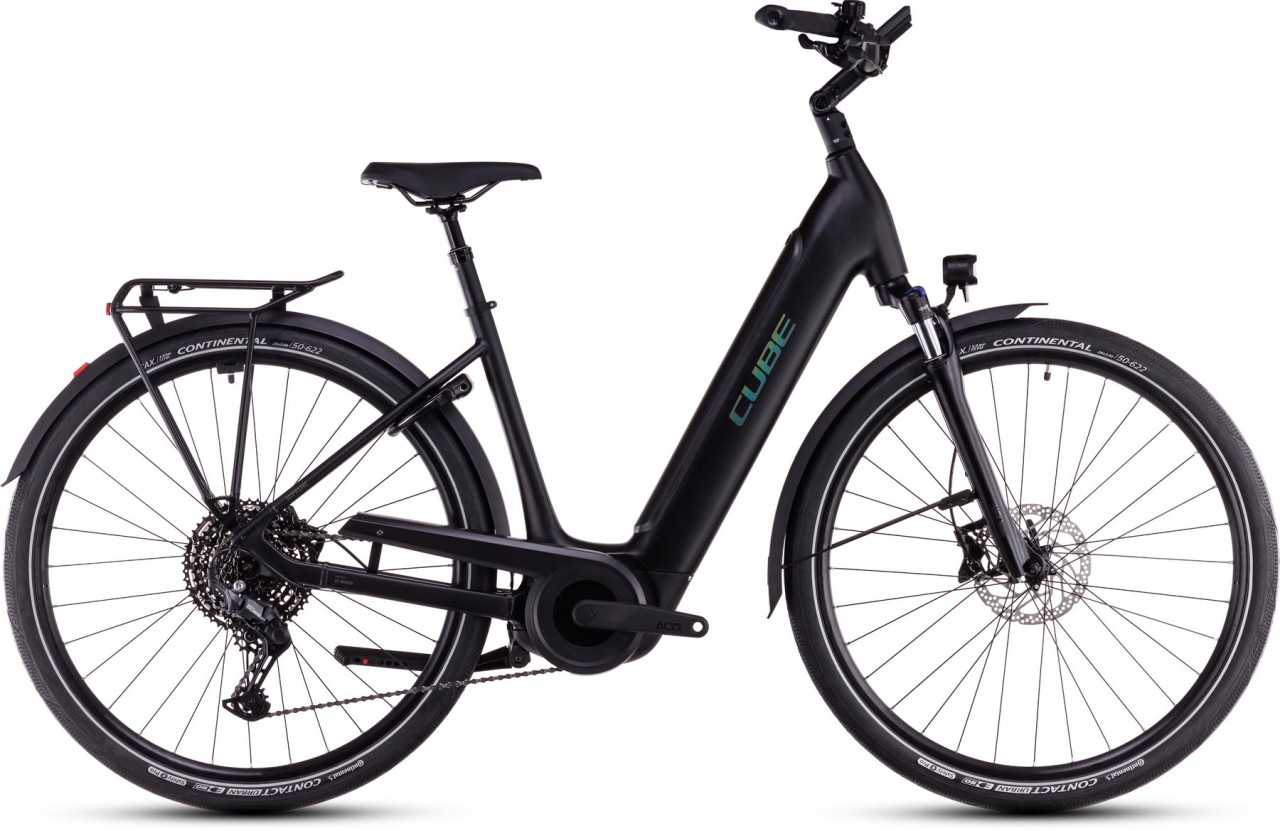 Cube Supreme Hybrid Pro 625 black n spectral 2025 - E-Bike Trekkingrad Tiefeinsteiger