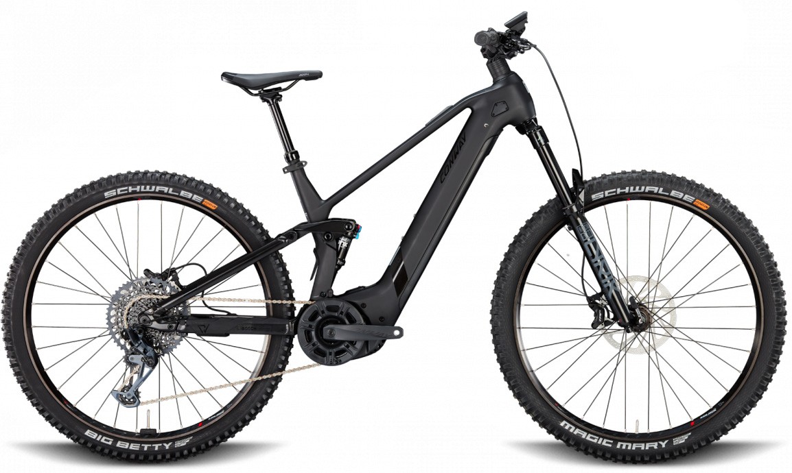 Conway Xyron S 7.9 750Wh carbon raw matt / black metallic 2023 - E-Bike Fully Mountainbike