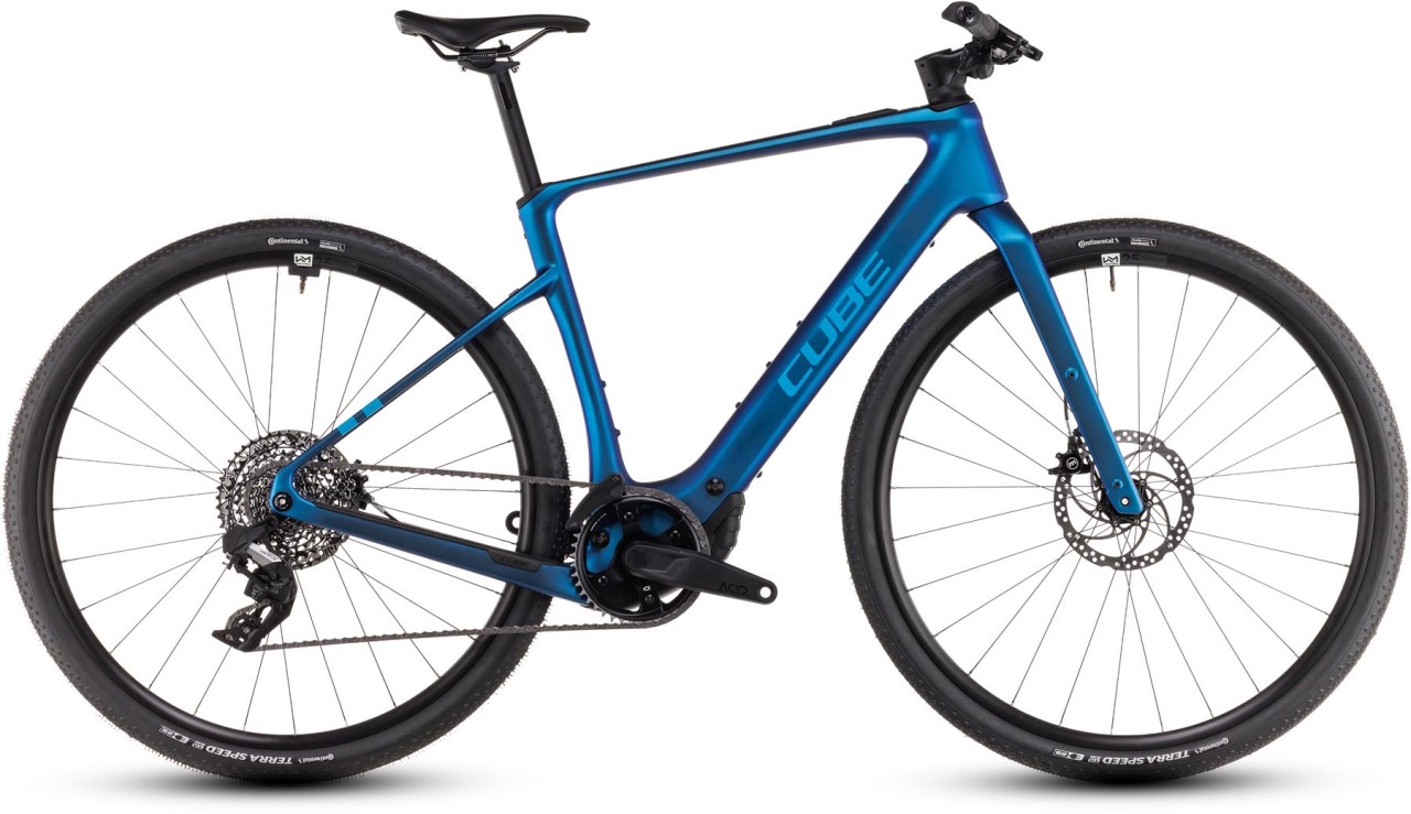 Cube Nulane Hybrid C:62 SLX 400X nebula n blue - E-Bike Fitnessrad Herren