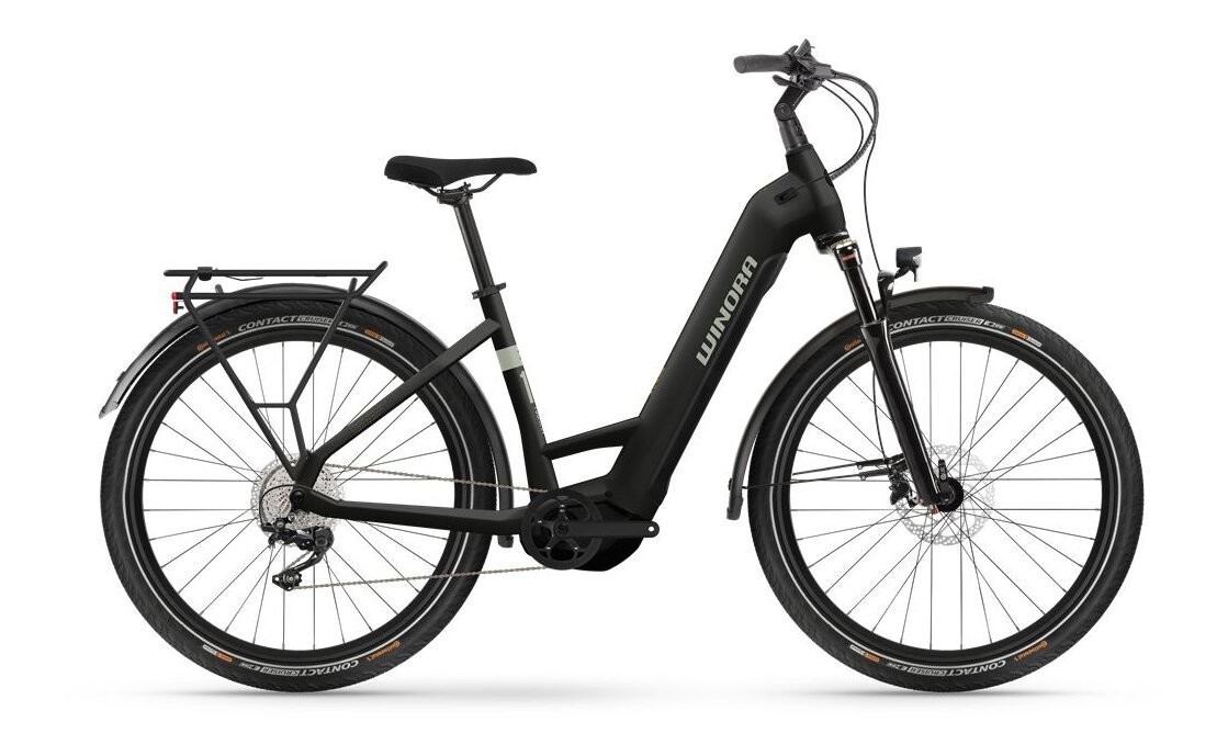 Winora Yucatan X10 Black matte 2024 - E-Bike Trekkingrad Herren