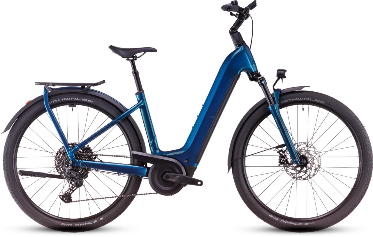 Cube Kathmandu Hybrid EX 800 electricblue n chrome 2025 - E-Bike Trekkingrad Tiefeinsteiger