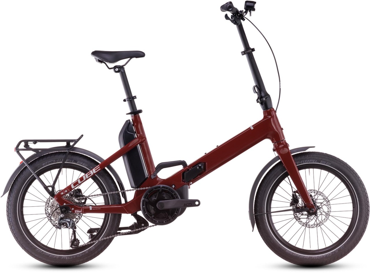 Cube Fold Hybrid 500 merlotred n reflex 2025 - E-Bike Faltrad