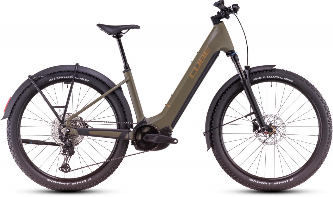 Cube Reaction Hybrid Pro Allroad 800 dustyolive n gold 2025 - E-Bike Hardtail Mountainbike Tiefeinsteiger