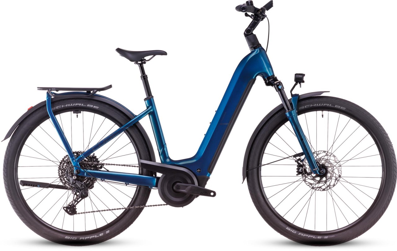 Cube Kathmandu Hybrid EX electricblue n chrome - E-Bike Trekkingrad Tiefeinsteiger