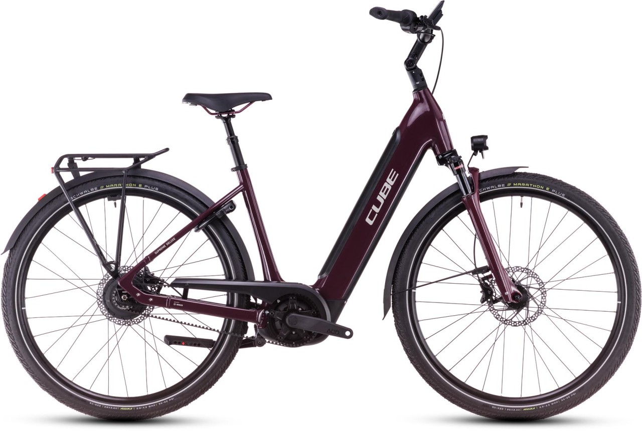 Cube Supreme Hybrid Deluxe Pro 625 amarone n grey 2025 - E-Bike Trekkingrad Tiefeinsteiger