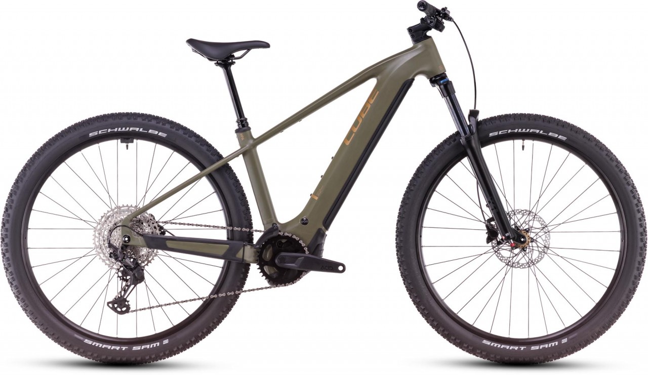 Cube Reaction Hybrid Pro 800 dustyolive n gold 2025 - E-Bike Hardtail Mountainbike