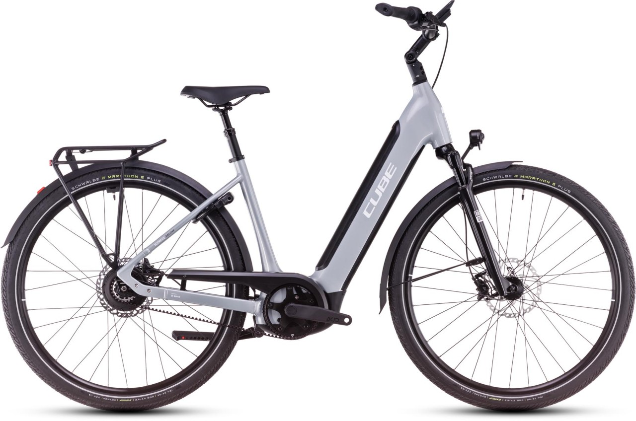 Cube Supreme Hybrid Deluxe SLX 625 polargrey n white 2025 - E-Bike Trekkingrad Tiefeinsteiger