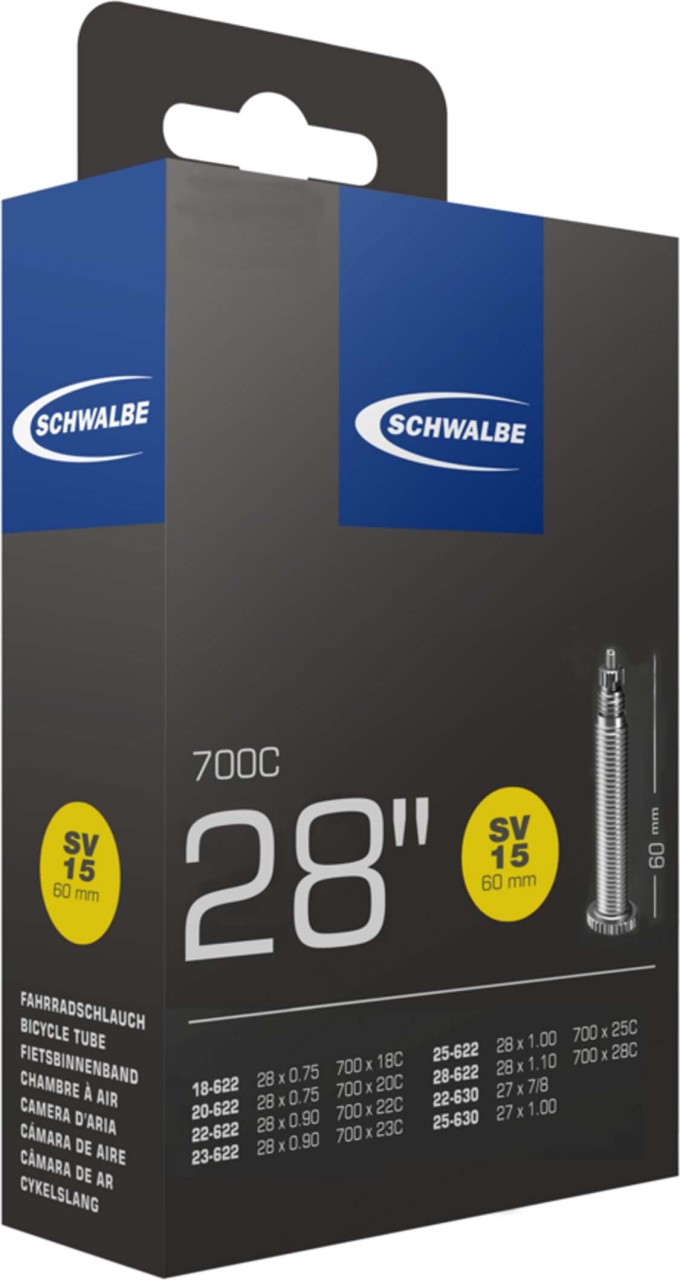 Schwalbe Schlauch Nr. 15 SV 60 mm (18-28x622-630)