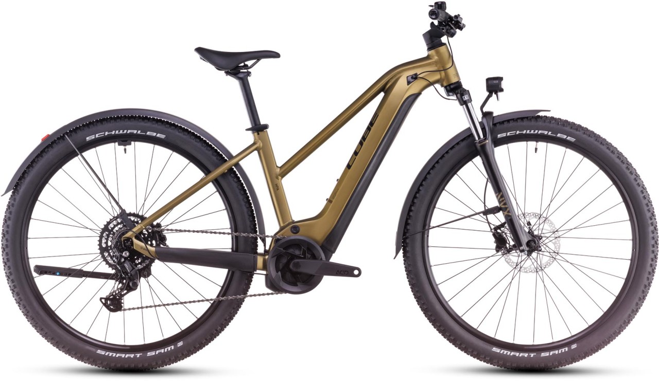 Cube Reaction Hybrid Performance 625 Allroad goldenlime n black 2025 - E-Bike Hardtail Mountainbike Damen