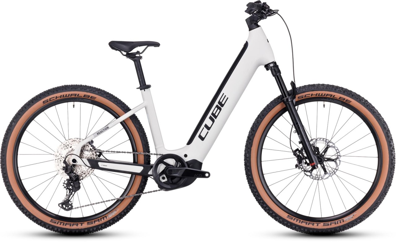 Cube Reaction Hybrid SLT 750 silver n cream 2024 - E-Bike Hardtail Mountainbike Tiefeinsteiger