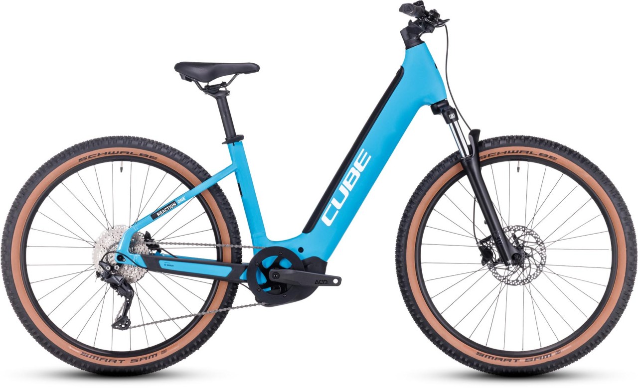 Cube Reaction Hybrid ONE 625 skyblue n white 2024 - E-Bike Hardtail Mountainbike Tiefeinsteiger