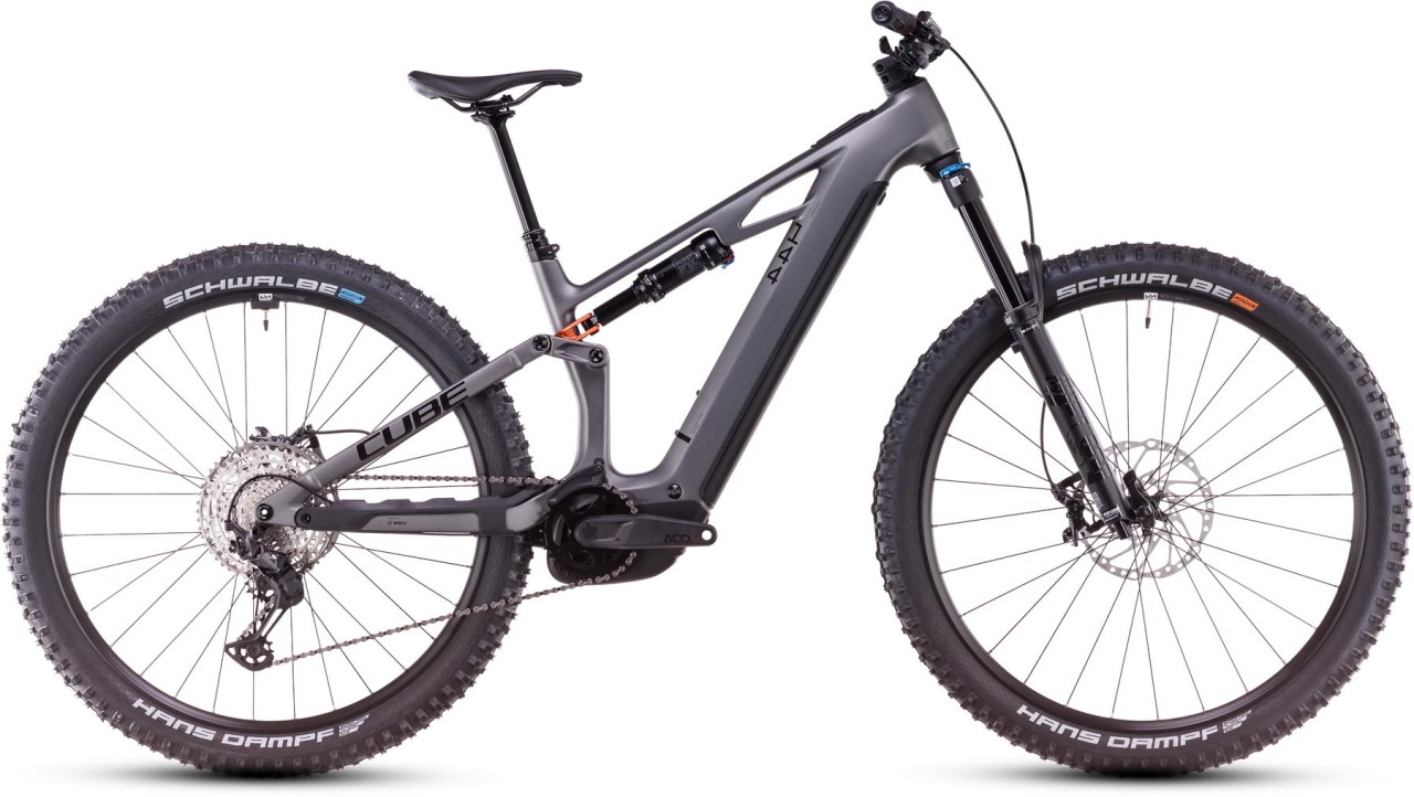 Cube Stereo Hybrid ONE44 HPC SLX slabgrey n orange - E-Bike Fully Mountainbike