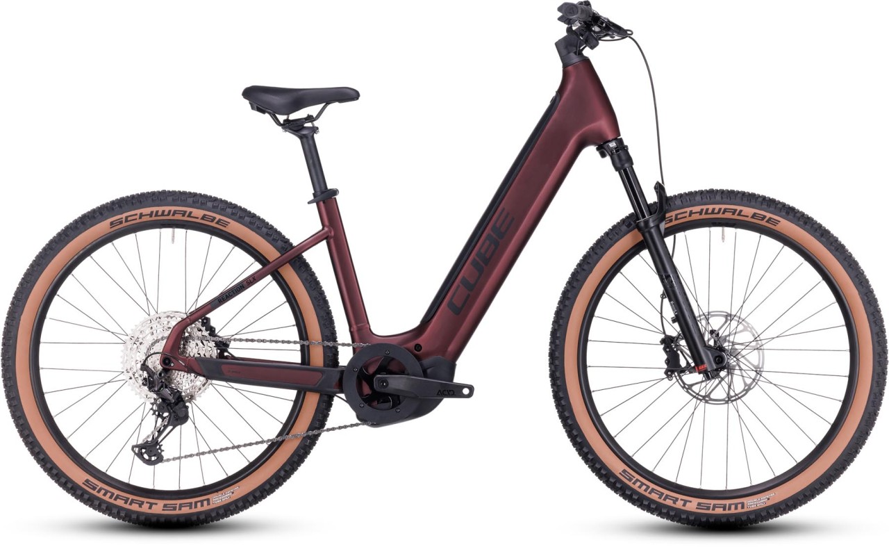 Cube Reaction Hybrid SLX 750 rubyred n black 2024 - E-Bike Hardtail Mountainbike Tiefeinsteiger