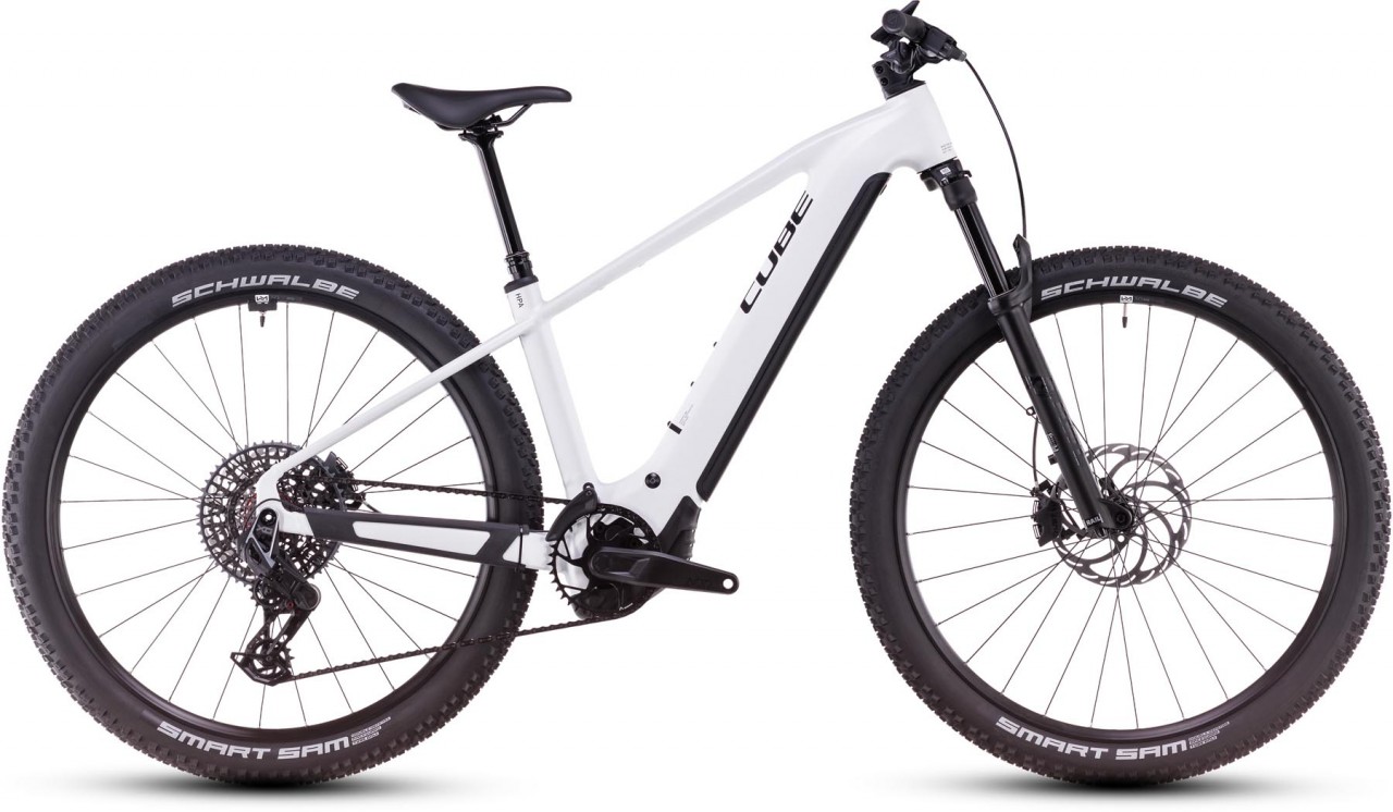 Cube Reaction Hybrid SLT 800 metallicwhite n black 2025 - E-Bike Hardtail Mountainbike