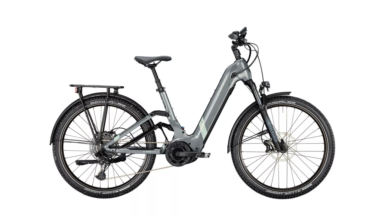 Conway Cairon SUV FS 5.7 625Wh shadowgrey metallic / seafoam green metallic 2023 - E-Bike Fully Mountainbike Tiefeinsteiger