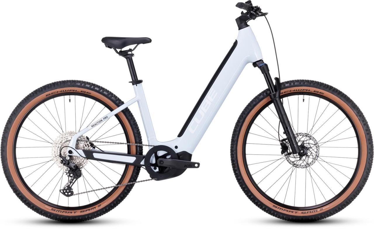 Cube Reaction Hybrid Pro 625 flashwhite n black 2024 - E-Bike Hardtail Mountainbike Tiefeinsteiger